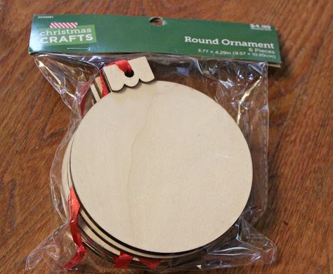 Hobby Lobby Ornament Craft, Hobby Lobby Wood Ornament Ideas, Crafts With Jingle Bells, Flat Wood Ornament Ideas, Hobby Lobby Christmas Decor Ideas 2023, Hobby Lobby Crafts Diy Christmas, Flat Ornaments Diy, Wood Circle Ornaments Diy, Hobby Lobby Christmas Decor 2023