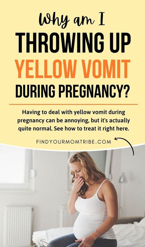 Having to deal with yellow vomit during pregnancy can be annoying, but it's actually quite normal. See how to treat it right here. Pregnancy Safe Products, Pregnancy Symptoms, Yellow