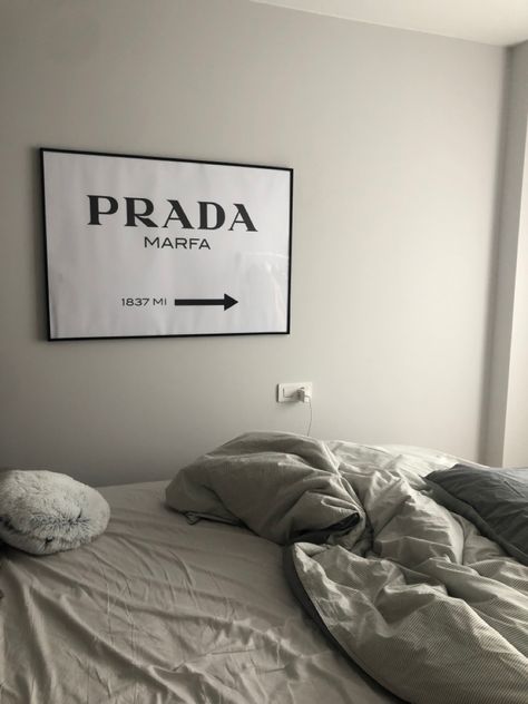 Baddie Room, Grey Room, Clean Bedroom, Cute Bedroom Decor, Above Bed, Apartment Decor Inspiration, Bedroom Posters, Grey Bedding, Room Tour