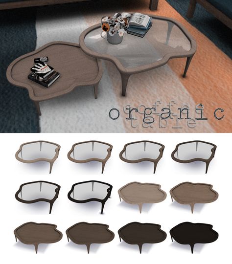 Organic Coffee Table Set | kaihana on Patreon Sims 4 Cc Black Simmers Furniture, Sims Cc Coffee Table, Sims 4 Cc Room Decor Posters, Gallery Dept Sims 4 Cc, Sims 4 Cc Bean Bag Chair, Sims 4furniture Cc, Sims 4 Household Cc, Sims4 Cc Furniture Decor, Sims4 Cc Decor