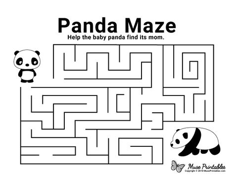 Free printable panda maze. Download it from https://museprintables.com/download/maze/panda/ Maze Activities For Kids, Chinese Activities, Panda Activities, Arts And Crafts For Kids Toddlers, Mazes For Kids Printable, Maze Activity, Panda Theme, Preschool Activities At Home, March Calendar