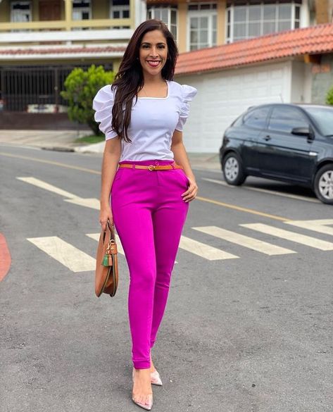 High Low Evening Dresses, Fancy Short Dresses, Professional Work Outfit, Outfit Mujer, Cute Fall Outfits, Pink Pants, Casual Work Outfits, Looks Chic, Girly Fashion