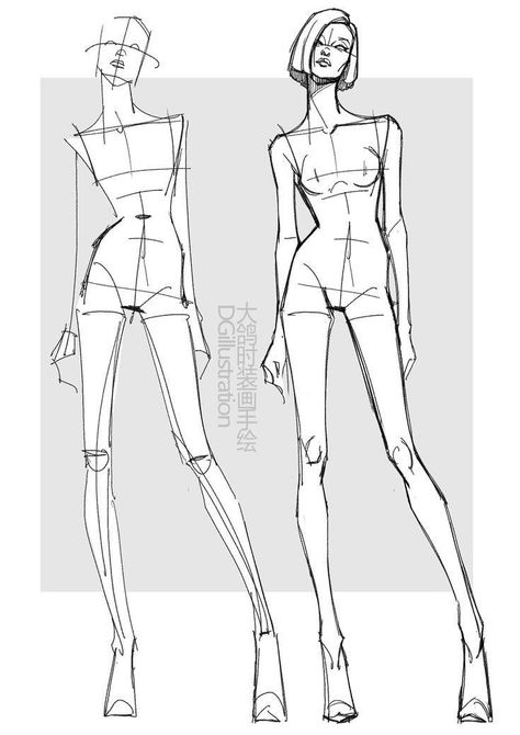 Fashion Model Reference Drawing, Fashion Person Drawing, Anatomy Fashion Illustration, Fashion Design Figure Drawing, Fashion Design Reference, Fashion Design Sketch Templates, Model Drawing Reference Anatomy, Fashion Design Model Poses, Model Anatomy Drawing