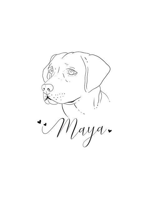 Labrador Tattoo Ideas, Pet Tattoo Ideas, Dog Illustration Art, Pet Tattoos, Tattoo Dog, Dog Line Art, Dog Line, Desenho Tattoo, Dog Illustration