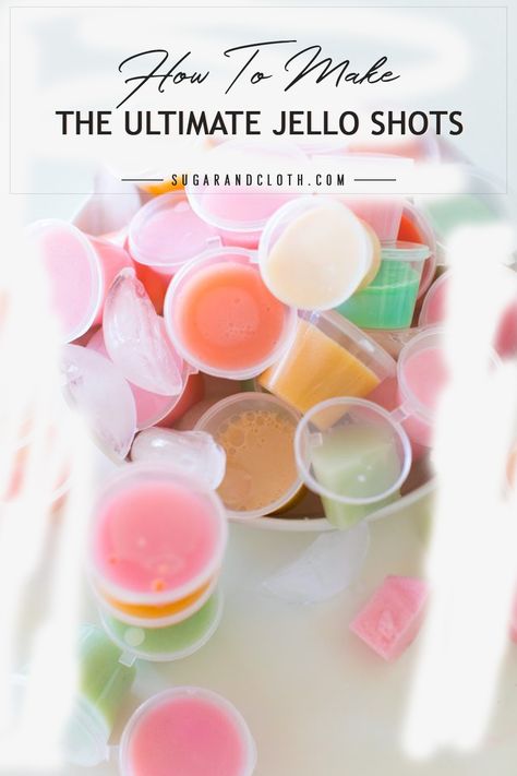 Wondering how to make the ultimate jello shots? Look no further than this recipe! Not only can you make simple and delicious jello shots, but you can also make them in custom colors with this easy how-to. Click to get started. Bride Jello Shots, Unflavored Gelatin Jello Shots, Vanilla Vodka Jello Shots, Jell-o Shot Recipe, Bachelorette Jello Shots, Strong Jello Shots Recipe, Sugar Free Jello Shots, Jell-o Shots, Birthday Jello Shots