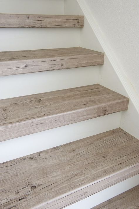 Wood Floor Stairs, Stairs Makeover Design, Stairs Makeover Ideas, Stair Renovation, Stairs Renovation, Stair Makeover, Diy Staircase, Stairs Makeover, Flooring For Stairs