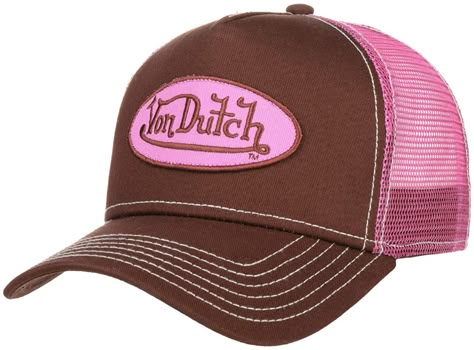 Von Dutch Hat, Custom Fitted Hats, Von Dutch, 2000s Fashion Outfits, About Women, Brown Bag, Mesh Cap, Outfits With Hats, Cute Hats