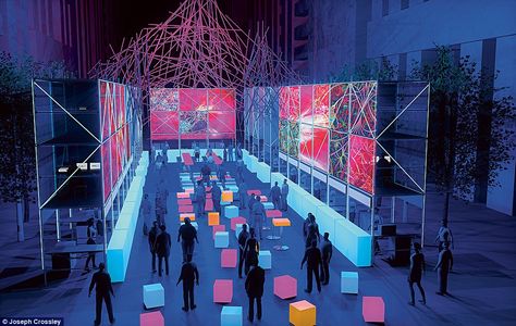 Transcendence: Martin Place will play host to a glowing pop-up bar from May 22 New Media Art Installation, Immersive Event Design, Music Festival Stage Design, Music Festival Architecture, Concert Activation, Immersive Pop Up Store, Pop Art Party, Vivid Sydney, Experiential Art