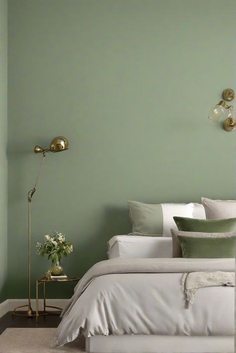 home decorating, home interior design, interior bedroom design, primer paint for walls Indoor Paint Colors, Indoor Paint, Restful Bedrooms, Light Colored Furniture, Calming Bedroom, Green Cabinets, Wall Paint Colors, Bedroom Color Schemes, Organic Modern Decor