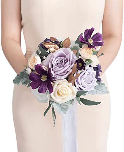 Need help planning your wedding? Here is something to consider. This is a 7 inch bridal bouquet. Perfect as a tossing bouquet, for wedding ceremony, anniversary, bridal shower, rustic wedding, or wedding renewal. Bouquets For Bridesmaids, Purple Bridesmaid Bouquets, Artificial Flower Wedding Bouquets, Lavender Wedding Bouquet, Lavender Bridal Bouquet, Eucalyptus Wedding Bouquet, Artificial Bridal Bouquets, Bouquet For Wedding, Lavender Wedding Flowers