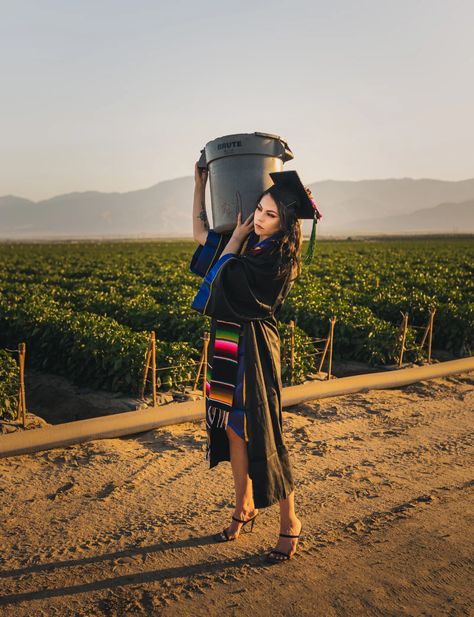 College Grad Honored Her Migrant Parents With Photos On The Fields They Worked : NPR Pictures In Field, Mexican Pictures, Graduation Outfit College, Studio Photography Backdrop, Uc San Diego, Cap And Gown Pictures, College Graduation Photos, Chicana Style, College Graduation Pictures