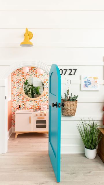 grOH! Playrooms on Instagram: "One of the most magical parts of our builds is creating hidden spaces behind little doors 🧡✨ Tiny, child-size nooks encourage imaginative play and gives kiddos that extra push to exercise autonomy. 💭🧸 They feel safe in spaces that are designed specifically to size!🚪🤸‍♀️ #playroominspo #playroomideas #playroomdesign #playroominspiration #sensoryplayroom #playroomdesigner #playroommakeover #dreamplayroom #momsofig #lamom #miamimom #nymom" Small Door Ideas, Playroom Nook, Kids Nook, Kids Play Spaces, Wall Cut Out, Indoor Playhouse, Hidden Spaces, Hidden Rooms, Playroom Design