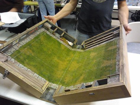 Badass, Blood Bowl, Fold-up, Mobile, Portable Dnd Room, Dnd Table, Dnd Diy, Blood Bowl Miniatures, Dnd Crafts, Wargaming Table, Warhammer Terrain, Board Game Table, Miniature Gaming