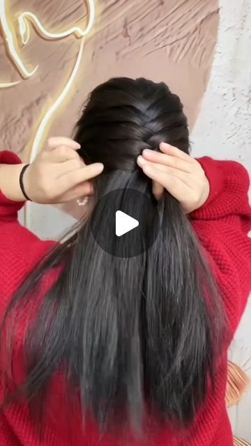 New Hair Style For Girls, Women Simple Hairstyle, Hair Styles For Long Dress, Fountain Hairstyle, Long Hear Style, New Hairstyle For 2024 Women, New Model Hairstyle, Indian Wedding Hairstyles For Straight Hair, Hair Styles Flowers