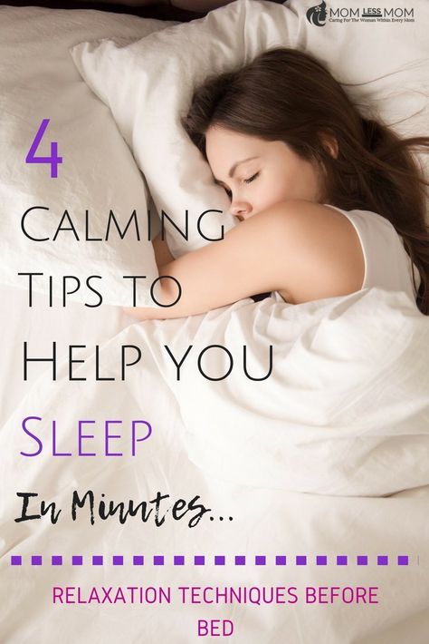 Getting a good night's sleep is a blessing. But sometimes, we have a hard time shutting down all that negative self-talk that shows up in your head exactly at bed time. In this post, I share 4 calming tips to help you sleep with great relaxation techniques before bed. #sleeproutine via @momlessmom Relaxation Techniques For Sleep, Natural Remedies For Insomnia, Sleep Relaxation, Meditation Apps, Sleep Issues, When You Sleep, Bed Time, Relaxation Techniques, Improve Sleep Quality