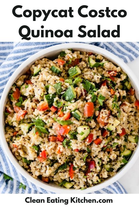 Costco Salad, Costco Quinoa Salad, Ella Vegan, Quinoa Chickpea Salad, Quinoa Recipes Easy, Lentils And Quinoa, Quinoa Recipes Healthy, Quinoa Salad Recipe, Easy Quinoa