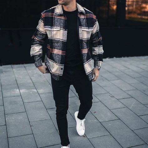 Flannel Outfits Men, Mens Fall Outfits, Herren Style, Drip Outfit Men, Flannel Outfits, Mens Casual Outfits Summer, Men Fashion Casual Shirts, Stylish Men Casual, Mens Casual Dress Outfits