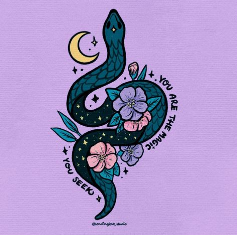 Witchy Art Inspiration, Affirmation Illustration Art, Spiritual Doodles Art Journaling, Witchy Painting Ideas, Witchy Drawings, Witchy Doodles, Witchy Art, Witchy Wallpaper, Sending Love