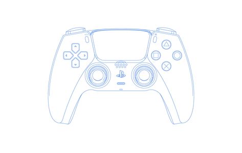 PS5-Controller Vector Drawing by _//_//\/\_//_//\/\ on @creativemarket Ps5 Controller Drawing, Playstation Controller Drawing, Ps5 Drawing, Controller Drawing, Pizza Inn, Reindeer Drawing, Ps5 Controller, 3d Illusion Lamp, Creative Diy Gifts