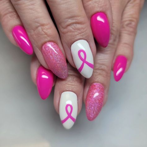 Nails For October, Awareness Nails, Nail Tech, Nail Ideas, Nails