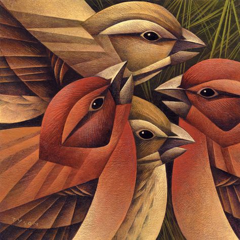 Dec. 28 - The Fourth Day of Christmas - Four calling birds: Four calling birds - Four stories sung on high - Four books recieved. Four Calling Birds, Albrecht Durer, Bird Illustration, Cubism, College Art, Christmas Christmas, Bird Art, 12 Days, Beautiful Birds