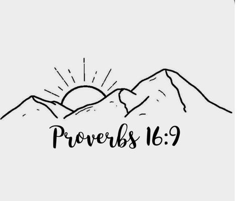 Proverbs 16:9 Tattoo, Biblical Line Art, Biblical Drawings Easy, Bible Line Art, Christian Art Painting Simple, Biblical Doodles, Christian Drawings Easy, Biblical Drawings, Christian Graffiti