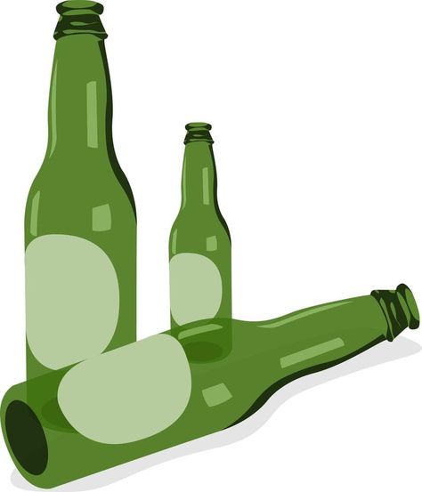 Green beer bottles, illustration, vector on white background Alcohol Bottle Illustration, Beer Bottle Illustration, Bottle Animation, Bottles Illustration, Alcohol Illustration, Green Beer Bottles, Beer Illustration, Photo Gifts Diy, Bottle Drawing