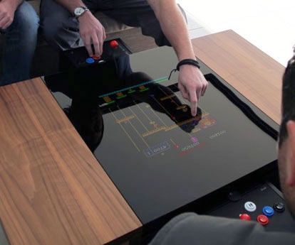 Arcade Table, Gaming Tables, Household Gifts, Modern Cocktail, Arcade Game Machines, Mini Arcade, Craftsman Furniture, Surface Tension, Tech Toys