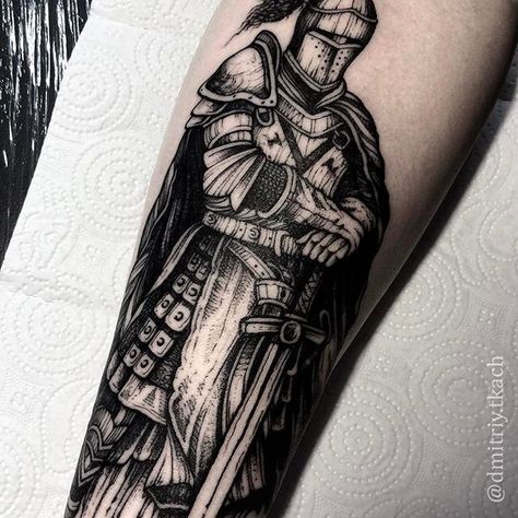 David Hale Tattoo, Dna Tattoo, Medieval Tattoo, Knight Tattoo, Awesome Tattoo, Norse Tattoo, Gothic Tattoo, Japanese Sleeve Tattoos, Warrior Tattoo