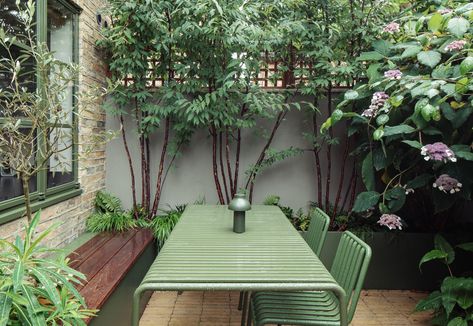 Victorian Terrace Garden, Patio Chico, Courtyard Ideas, Courtyard Gardens Design, Small Courtyards, London Garden, City Garden, Easy Garden, Courtyard Garden