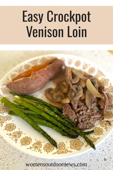 This delicious Crockpot venison loin recipe is a fine method for creating tender meat that can be used for a variety of meals. With a few pantry items and a little planning in the morning, dinner will be ready six hours later. Crockpot Venison Chops, Slow Cooker Venison Recipes, Venison Loin Recipes Crockpot, Backstrap Venison Recipes Crockpot, Venison Tenderloin Recipes Crockpot, Deer Loin Recipes, Venison Loin Recipes, Deer Tenderloin Recipes, Venison Recipes Crockpot