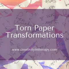 Torn Paper Transformations Creative Recovery Activities, Art Therapy Interventions, Coping Skills Group Activities, Inpatient Psych Group Activities, Self Acceptance Activities, Transformation Art Ideas, Angry Artwork, Experiential Therapy, Recovery Games