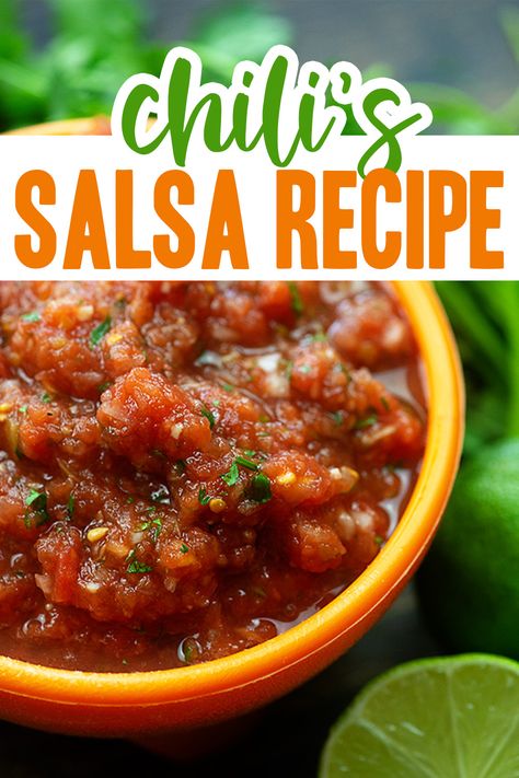 This restaurant style salsa tastes just like Chili's Salsa! So easy and ready in about 10 minutes! Resturant Salsa, Chilis Salsa, Chili's Salsa Recipe, Restaurant Style Salsa Recipe, Restaurant Salsa, Tuscan Salmon Recipe, Buns In My Oven, Restaurant Style Salsa, Homemade Salsa Recipe