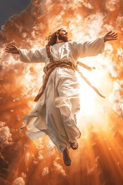 Dia da ascensão de jesus cristo ou dia d... | Premium Photo #Freepik #photo #religioso #ceu #voar #ceu Bible Quotes Pictures, Jesus Saves Bro, Jesus Artwork, Angel Gabriel, Christ Quotes, Jesus Photo, Jesus Christ Art, The Cross Of Christ, Jesus Is Coming