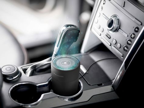 Panasonic Automotive Launches nanoe X Portable Air Purifier For Cars Check more at https://dailytechtop.com/panasonic-automotive-launches-nanoe-x-portable-air-purifier-for-cars/panasonic-nanoex-cupholder-jpg/#main Portable Air Purifier, Car Air Purifier, Car Smell, Animal Room, Car Office, Body Odor, Air Cleaner, Clean Air, Air Quality