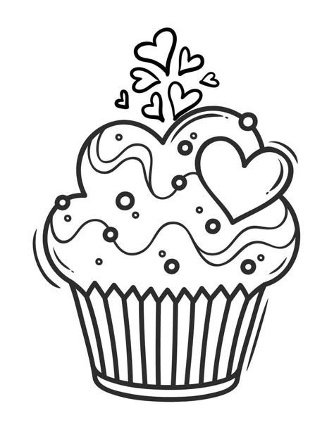 Sweets Coloring Pages: 10 Printable Coloring Pages of Ice | Etsy Easy Cute Coloring Pages, Valentines Day Coloring Pages For Kids, Cupcake Coloring Pages Free Printable, Sweets Coloring Pages, Spring Coloring Pages Free Printable, Summer Coloring Pages Free Printable, Cute Coloring Pages Free Printable, February Coloring Pages, Coloring Pages Love