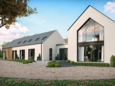 Modern House Straffan Bungalow Cladding, Irish House Plans, Uk Aesthetic, Building Cladding, House Designs Ireland, House Uk, Irish Houses, Mansion Exterior, A Modern House