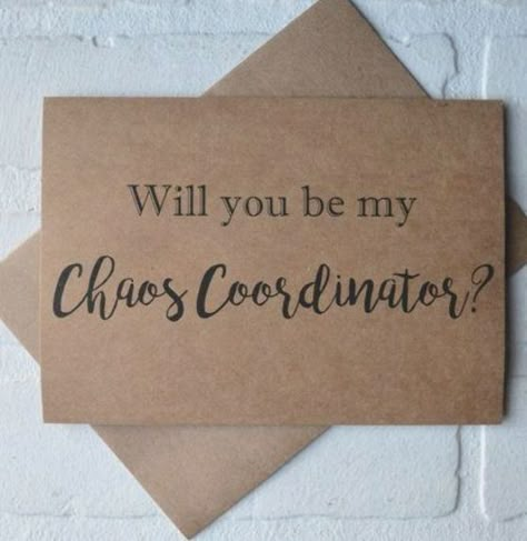 Wedding Planner Card, Personal Attendant, Bridesmaid Proposal Diy, Pink Wedding Rings, Wedding Poems, Wedding Party Outfits, Chaos Coordinator, Bridesmaid Box, Future Wedding Plans