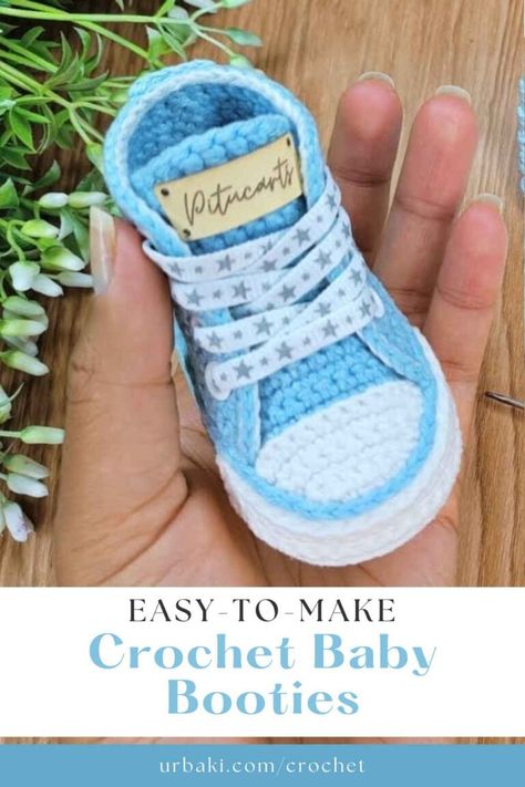 Easy-to-Make Crochet Baby Booties Crochet Baby Booties Pattern, Crochet Baby Shoes Pattern, Baby Shoes Pattern, Baby Booties Pattern, Diy Baby Gifts, Easy Crochet Baby, Booties Crochet, Baby Girl Boy, Crochet Booties