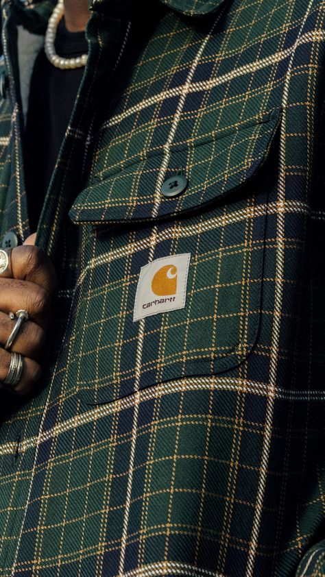 Carhartt Wallpaper, Carhartt Aesthetic, Instagram Cutout, Carhartt Flannel, Dec Pillows, Carhartt Logo, Clothing Brand Logos, Flannel Outfits, Carhartt Jacket