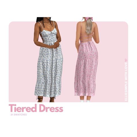 🌸 Tiered Dress (early access) DOWNLOAD HERE : https://www.elliesimple-sims.com/(link in bio) #simstagram #thesims #ts4 #thesims4 #sims4 #simmer #simblr #sims #sims4cc #customcontent #sims4ccfinds #ts4cc #ts4ccfinds #thesims4cc #elliesimple Ellie Simple Sims 4, Sims 4 Boho Cc Clothes, Cc Folder, Sims Clothes, Sims Packs, Cc Clothes, Sims4 Cc, Cc Sims, Sims 4 Cc Finds