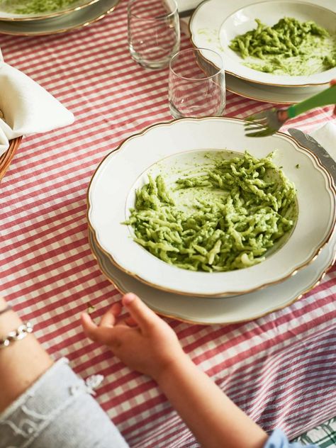 Pasta Grannies: Rosetta's Trofie with Basil Sauce • The Home Page Pasta Grannies, Pici Pasta, Potato Ricer, Italian Family, Work Lunches, Youtube Sensation, Family Lunch, Basil Sauce, Making Pasta