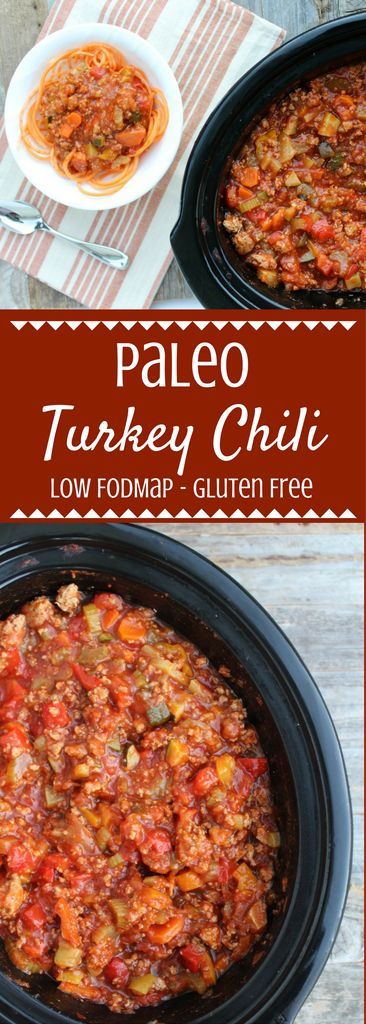 Low Fodmap Dinner, Healthy Chili Crockpot, Paleo Chili Recipe, Fodmap Dinner, Paleo Turkey, Turkey Chili Healthy, Paleo Chili, Chili Chili, Chili Recipe Turkey