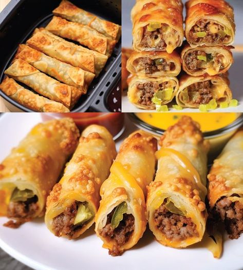 Keto & Low Carb (Easy Recipes) | KETO Air Fryer Cheeseburger Egg Rolls | Facebook Keto Air Fryer Cheeseburger Egg Rolls, Keto Cheeseburger Egg Rolls, Keto Cheeseburger Eggrolls, Air Fryer Cheeseburger, Cheeseburger Egg Rolls, Egg Roll Ingredients, Keto Air Fryer, Sugar Free Ketchup, Free Keto Meal Plan