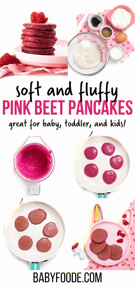 Beet Pancakes, Organic Pancakes, Blw Recipes, Baby Pancakes, Led Weaning Recipes, Toddler Food Ideas, Cinnamon Pancakes, Toddler Foods, Baby Meals