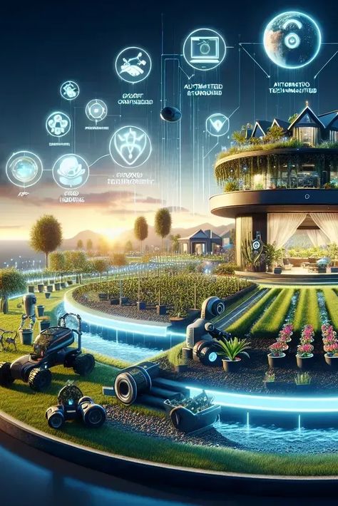 Revolutionizing Traditional Gardening with Smart Technology and Gadgets Graphic Photography, Robotic Lawn Mower, Farming System, Irrigation Systems, Healing Garden, Smart System, Farm Lifestyle, Gardening Techniques, Smart Garden