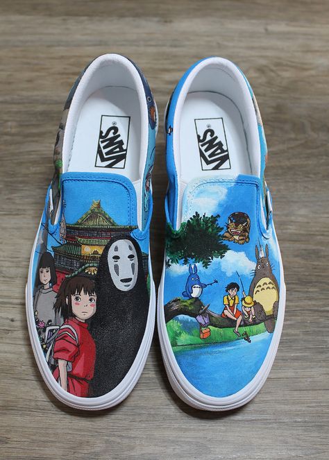 Painted by Cassandra Brown of Cassol Studio. Shoe Painting Ideas Vans, Vans Canvas Shoes, Candy Anthony, Hand Painted Vans, Vans Painted, Painting Shoes, Painted Shoes Diy, Custom Sneakers Diy, Cute Vans