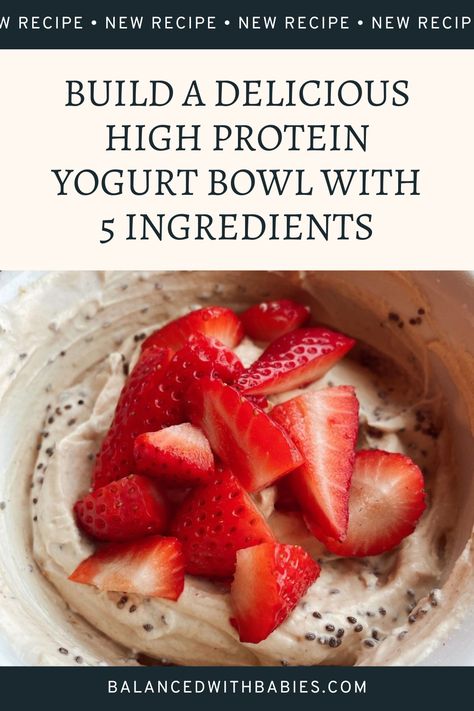 This easy low carb, high protein yogurt bowl recipe makes a delicious and healthy meal! You only need 5 ingredients and is ready in 5 minutes! Packed with protein, 41 grams, this yogurt bowl will keep you feeling full and even makes a great post workout meal or snack! Protein Powder Yogurt Bowls, Protein Yogurt Cups, Low Calorie High Protein Yogurt Bowl, High Protein Greek Yogurt Bowl, Yogurt Bowl Protein, Greek Yogurt Protein Bowl, Protein Yoghurt Bowl, High Protein Yogurt Recipes, Low Carb Yogurt Bowl