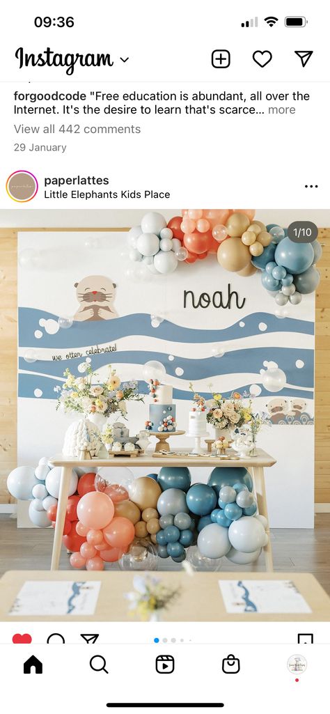 One Der The Sea First Birthday Boy, First Birthday Boy Themes Summer, Whale Birthday Parties, Baby Party Themes, Kids Party Planning, Whale Birthday, 3rd Birthday Boys, Simple Birthday Party, Winter Birthday Parties