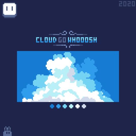 ArtStation - Easy Pixel Art Cloud using Custom Brush in Aseprite, Wildan Rahmat Bush Tutorial, Pixel Environment, Drawing Clouds, Pixel Painting, Cloud Tutorial, Pixel Art Landscape, Pixel Game, Piskel Art, Pixel Animation